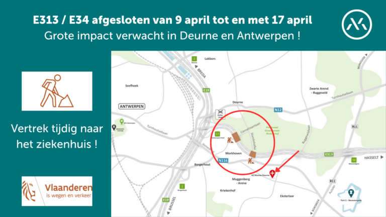 Sterke verkeershinder door vervanging bruggen E313 10-17april